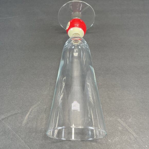 Vtg Billiard Pilsner #11 Pool Ball Stemmed Glass Barware Pool Drinkware 8.75"(H) - Picture 5 of 5